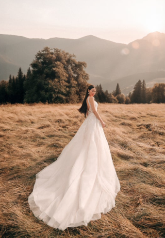 Disney Fairy Tale Weddings D415 "Pocahontas" #3 Desert/Champagne/Ivory/Nude thumbnail