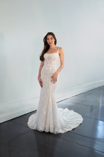 Martina Liana 1510 #0 default (IV-RUM) Ivory Lace and Tulle over Rum Gown thumbnail