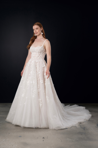 Martina Liana 1718IQ #0 default (IVRM-PL) IVR LACE TULLE & RUM ROYAL ORG W PLN TULLE LINED BACK BODICE thumbnail