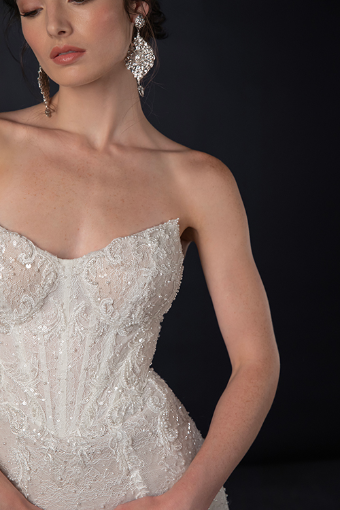 Martina Liana ML1841 #2 default (IVRM-PL) IVR LACE & TULLE OVER RUM GOWN W PLN TULLE INNER BK BOD ONLY thumbnail