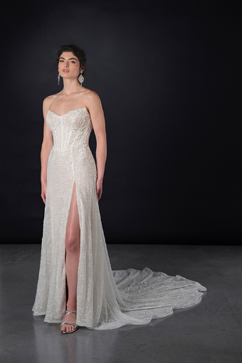 Martina Liana ML1841 #0 default (IVRM-PL) IVR LACE & TULLE OVER RUM GOWN W PLN TULLE INNER BK BOD ONLY thumbnail