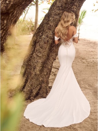 Rebecca Ingram COLBY (24RS174A01) #3 Ivory (gown with Natural Illusion) thumbnail