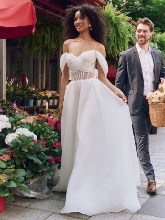 Rebecca Ingram SUNNY (25RB273A01 - Unlined bodice) #0 default All Ivory (gown with Ivory Illusion) thumbnail