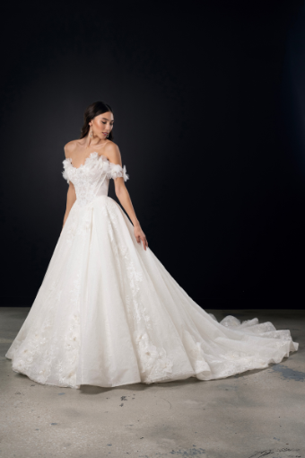Martina Liana 1704 #0 default (IV-IV) Ivory Lace and Tulle over Ivory Gown thumbnail