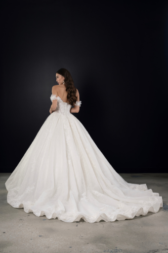 Martina Liana 1704 #1 (IV-IV) Ivory Lace and Tulle over Ivory Gown thumbnail