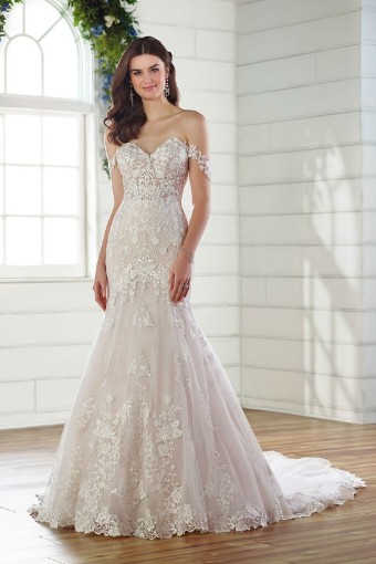Essense of Australia D2642 #0 default Ivory Silver Lace and Ivory Tulle over Moscato Gown thumbnail