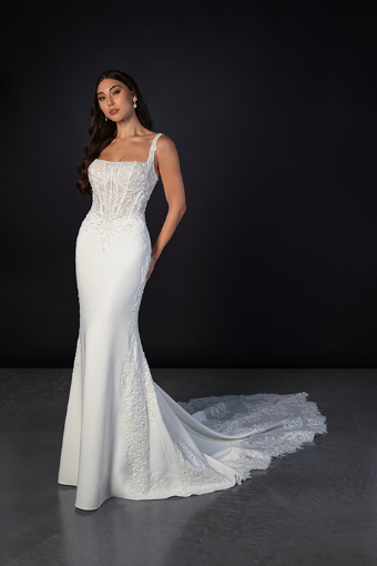 Martina Liana ML1857 #0 default (IV-PL) Ivory Gown w Porcelain Tulle Illusion thumbnail