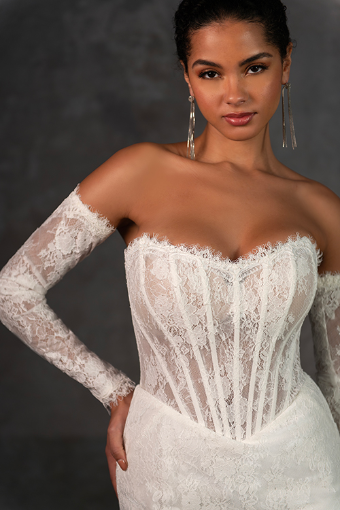 Essense of Australia D4287 #2 default (IV-IVR) Ivory Lace and Tulle over Ivory Gown thumbnail