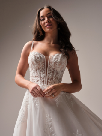 Rebecca Ingram JUDE (25RK926A01 - Unlined bodice, Sparkle tulle) #1 Ivory Over Blush thumbnail