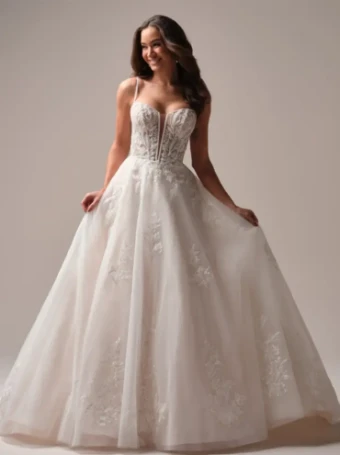 Rebecca Ingram JUDE (25RK926A01 - Unlined bodice, Sparkle tulle) #0 default Ivory Over Blush thumbnail