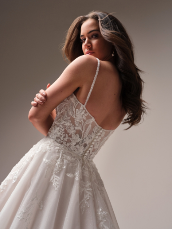 Rebecca Ingram JUDE (25RK926A01 - Unlined bodice, Sparkle tulle) #3 Ivory Over Blush thumbnail