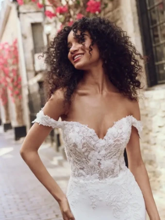 Rebecca Ingram ADELINE (25RK278A01 - Unlined bodice) #1 Ivory (gown with Natural Illusion) thumbnail