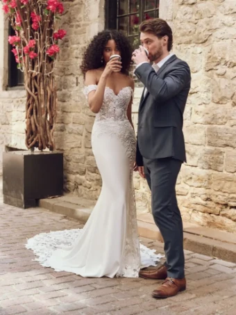 Rebecca Ingram ADELINE (25RK278A01 - Unlined bodice) #2 default Ivory (gown with Natural Illusion) thumbnail