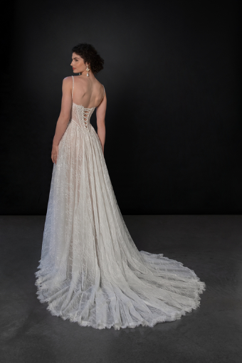 Martina Liana ML1945 #1 (IV-RM) IVORY LACE AND TULLE OVER RUM GOWN thumbnail