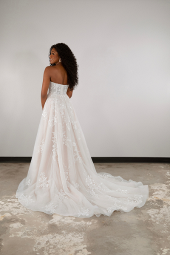 Essense of Australia D3940 #2 (IV-BC) Ivory Lace Tulle and Regal Organza over Biscotti Gown thumbnail