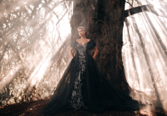 Disney Fairy Tale Weddings DVL17 "Evil Queen" #12 Almond/Champagne/Ivory/Nude thumbnail