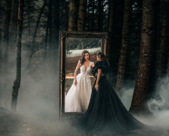 Disney Fairy Tale Weddings DVL17 "Evil Queen" #8 Almond/Champagne/Ivory/Nude thumbnail