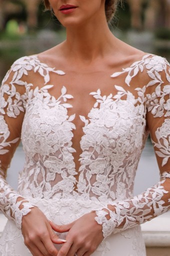 Essense of Australia D3379 #2 default (IV-PL) Ivory Gown w Porcelain Tulle Illusion thumbnail