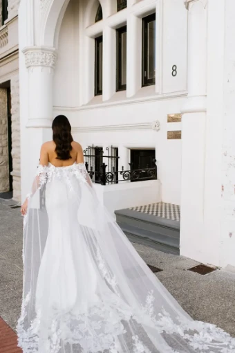 Martina Liana 1362 #1 (IV-PL) Ivory Gown w Porcelain Tulle Plunge thumbnail