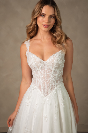 Essense of Australia D4577 #4 default (IV-IV) Ivory Lace and Tulle over Ivory Gown thumbnail