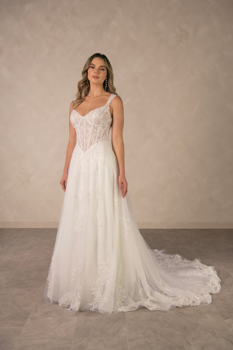 Essense of Australia D4577 #2 (IV-IV) Ivory Lace and Tulle over Ivory Gown thumbnail