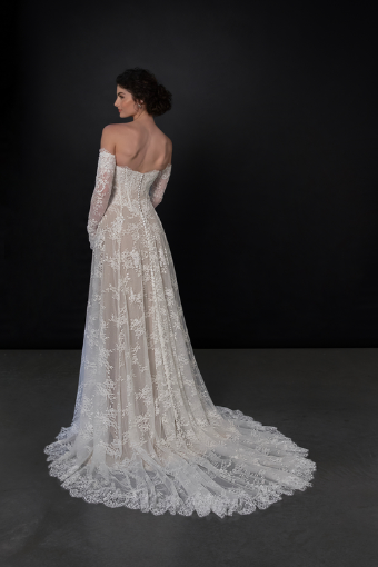 Martina Liana ML1954 #1 (IV-LT) IVORY LACE AND TULLE OVER LATTE GOWN thumbnail