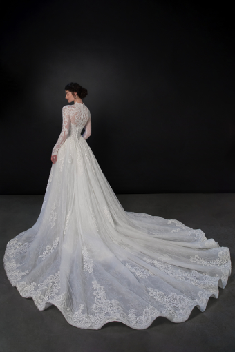 Martina Liana ML1995 #1 (IV-RM) IVORY LACE AND TULLE OVER RUM GOWN thumbnail