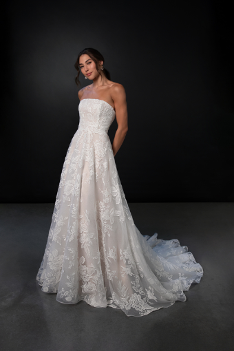 Martina Liana ML1996 #0 default (IV-BC) Ivory Lace Tulle and Regal Organza over Biscotti Gown thumbnail