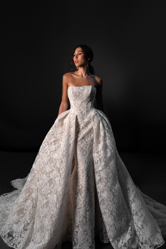 Martina Liana ML1986 #2 default (IV-RM) IVORY LACE AND TULLE OVER RUM GOWN thumbnail