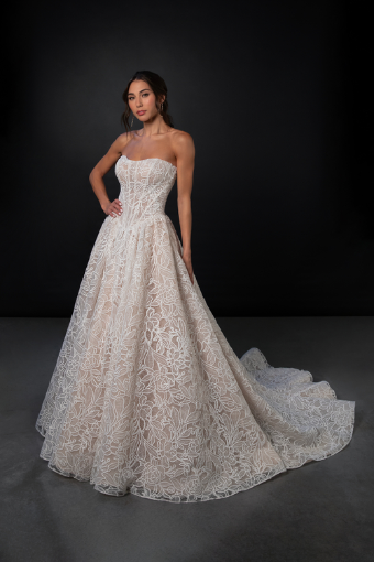 Martina Liana ML1994 #0 default IVORY LACE TULLE & CHAMPAGNE ROYAL ORGANZA OVER IVORY GOWN thumbnail