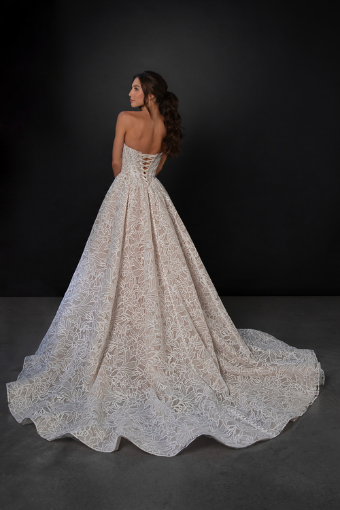 Martina Liana ML1994 #1 IVORY LACE TULLE & CHAMPAGNE ROYAL ORGANZA OVER IVORY GOWN thumbnail