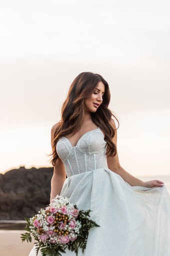 Essense of Australia D3345 #1 Ivory/Silver thumbnail