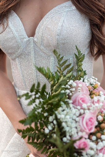 Essense of Australia D3345 #2 default Ivory/Silver thumbnail