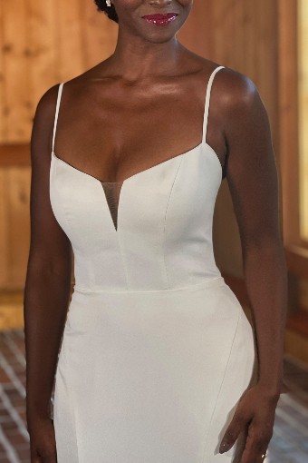 Essense of Australia D3615 #2 default (IV-PL) Ivory Gown w Porcelain Tulle Plunge thumbnail