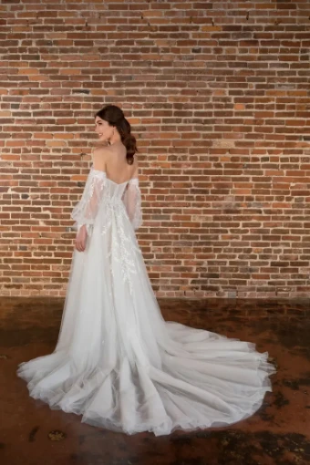 Essense of Australia D3787 #2 (IV-RUM) IVORY LACE TULLE AND ROYAL ORGANZA OVER RUM GOWN thumbnail