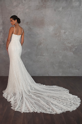 Essense of Australia D4279 #1 (IV-SB) IVORY LACE EMBROIDERY AND TULLE OVER SABLE GOWN thumbnail