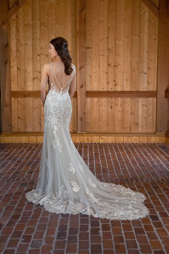 Essense of Australia D3657 #1 (IVIV-PL) Ivory Lace & Tulle over Ivory Gown w Porcelain Tulle Illusion thumbnail