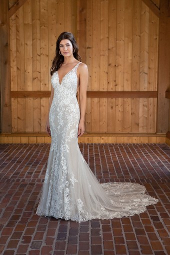 Essense of Australia D3657 #0 default (IVIV-PL) Ivory Lace & Tulle over Ivory Gown w Porcelain Tulle Illusion thumbnail