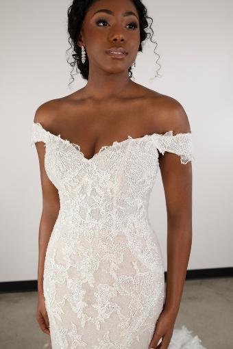 Essense of Australia D3960 #2 default (IV-RM) IVORY LACE AND TULLE OVER RUM GOWN (IV-AL) Ivory Lace and Tulle over Almond Gown thumbnail