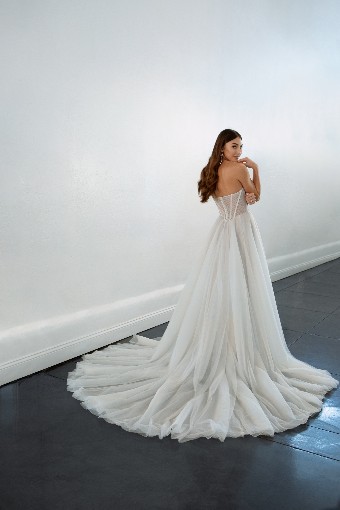 Martina Liana 1497 #1 (IVRM-PL) Ivory Tulle & Royal Organza ov Rum Gown w PLN Tulle Plunge thumbnail