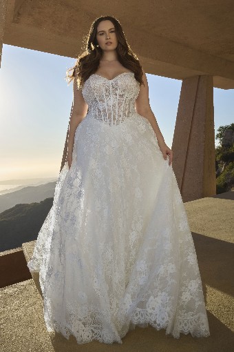 Casablanca Bridal 2621 Geneva - TRUNK SHOW #8 Ivory/Nude Black/Nude thumbnail