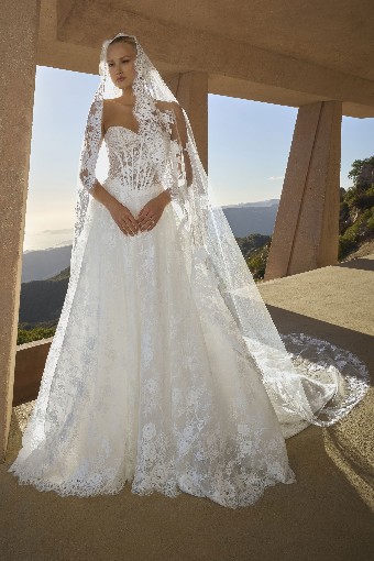 Casablanca Bridal 2621 Geneva - TRUNK SHOW #5 Ivory/Nude Black/Nude thumbnail