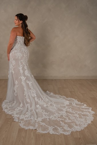Essense of Australia D4625 #1 (IV-RUM) Ivory Lace and Tulle over Rum Gown (IV-IVR) Ivory Lace and Tulle over Ivory Gown thumbnail