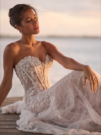 Maggie Sottero Designs BENJIE ROYALE #3 Ivory over Blush (gown with Light Nude Illusion) thumbnail