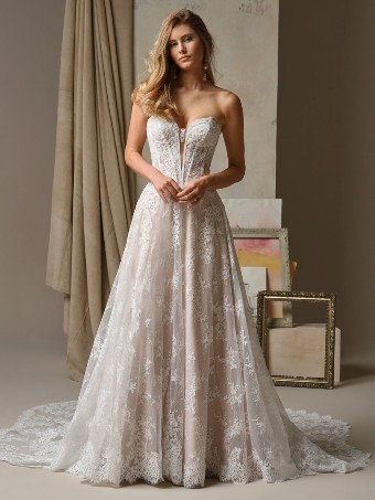 Maggie Sottero Designs LUCCA #3 All Ivory (gown with Ivory Illusion) thumbnail