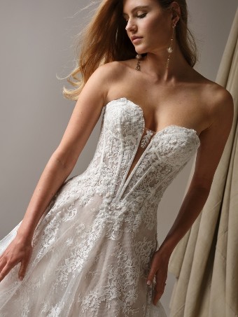 Maggie Sottero Designs LUCCA #4 All Ivory (gown with Ivory Illusion) thumbnail