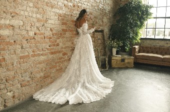Maggie Sottero Designs KITARO #5 default Ivory over Blush (gown with Ivory Illusion) thumbnail