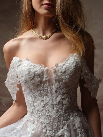 Maggie Sottero Designs HADLEY #1 Ivory over Blush (gown with Ivory Illusion) thumbnail