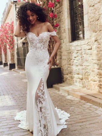 Rebecca Ingram ADELINE #4 Ivory (gown with Natural Illusion) thumbnail