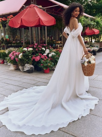 Rebecca Ingram SUNNY #2 All Ivory (gown with Ivory Illusion) thumbnail
